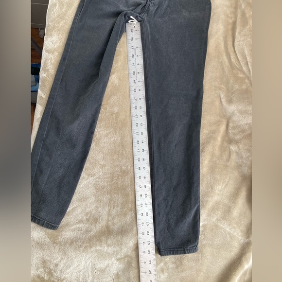 Vintage late80s-early90s Farlow high waist skinny jeans, washed black/grey - Picture 6 of 10